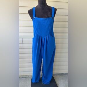Halara Royal Blue‎ Romper Jumpsuit Overalls  Women’s Large Adjustable Length